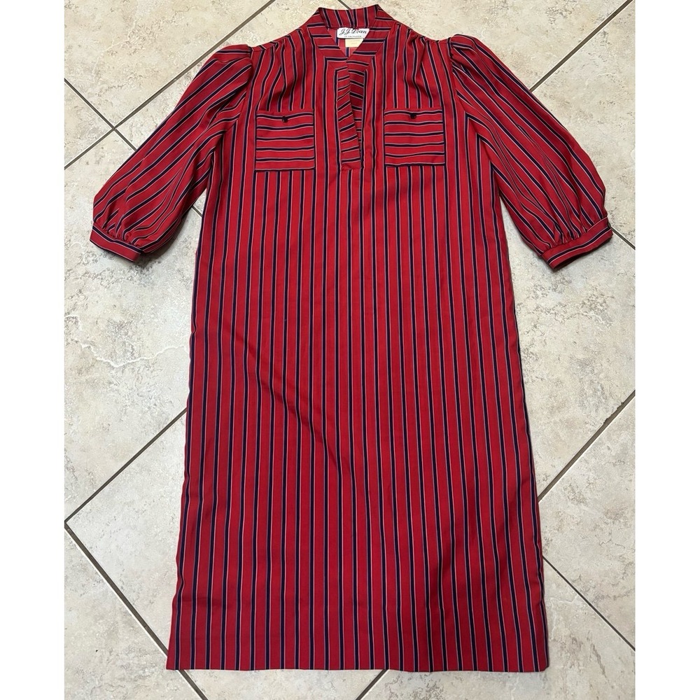 Vintage Retro striped dress size 8 by JJ Dean of‎ California